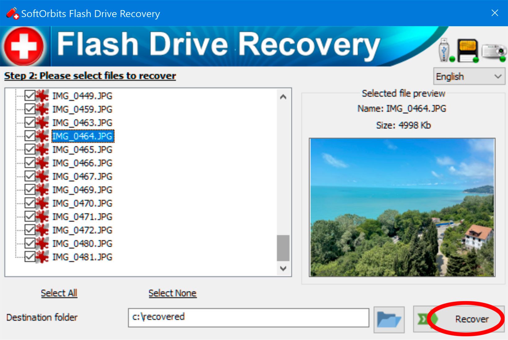 Recover files from flash drive..