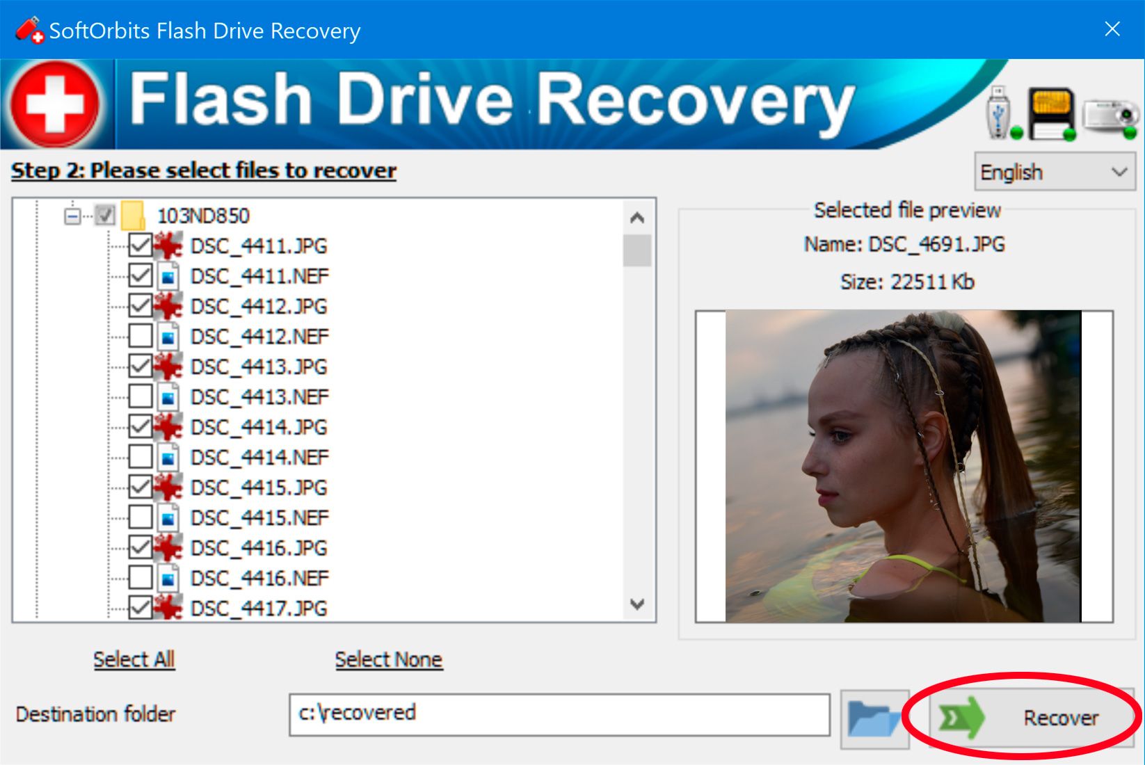 Save the Recovered Files..