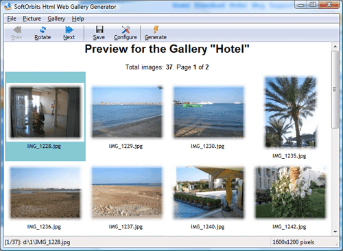 Click to view Image to HTML Converter 1.3.5 screenshot