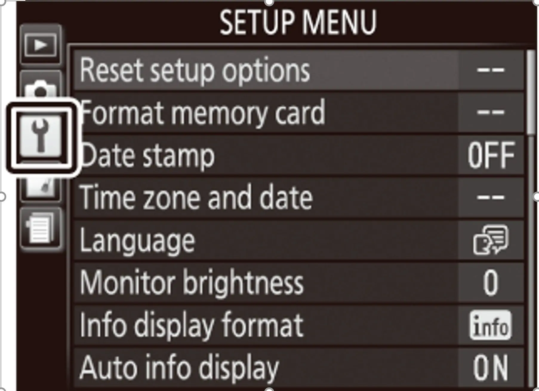 Add date stamps in Nikon camera settings..