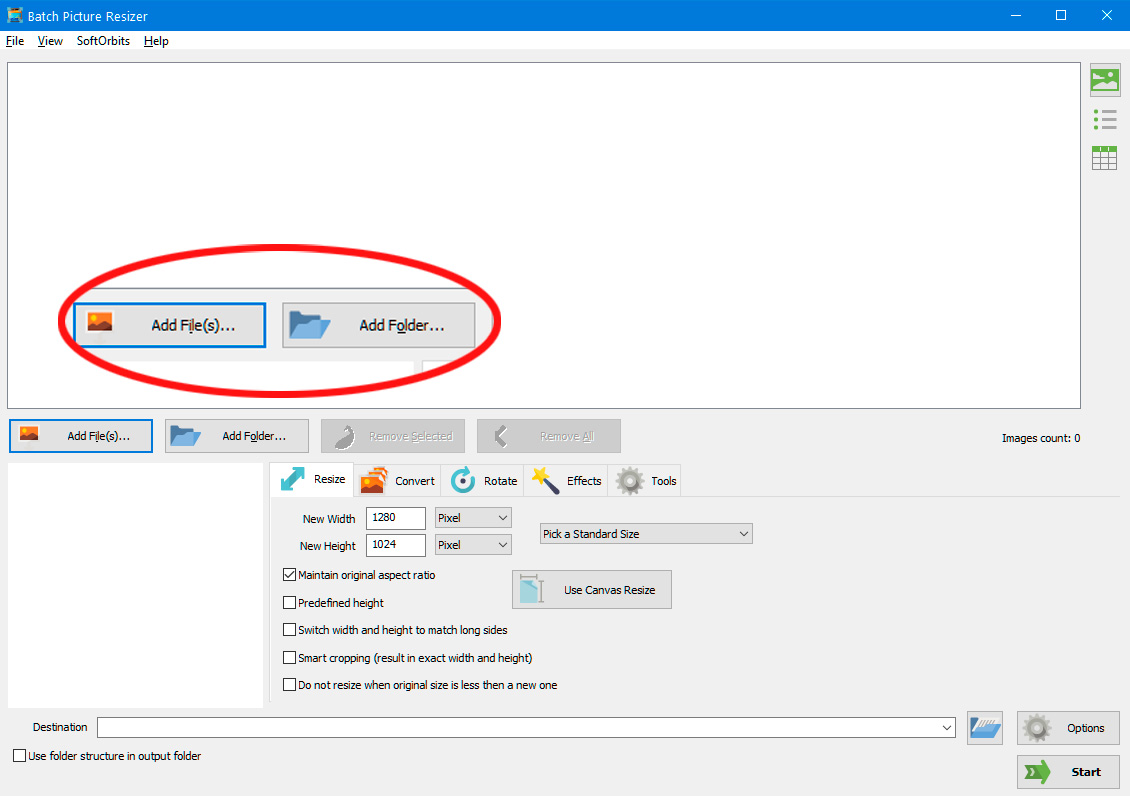 Add images for fast resize.