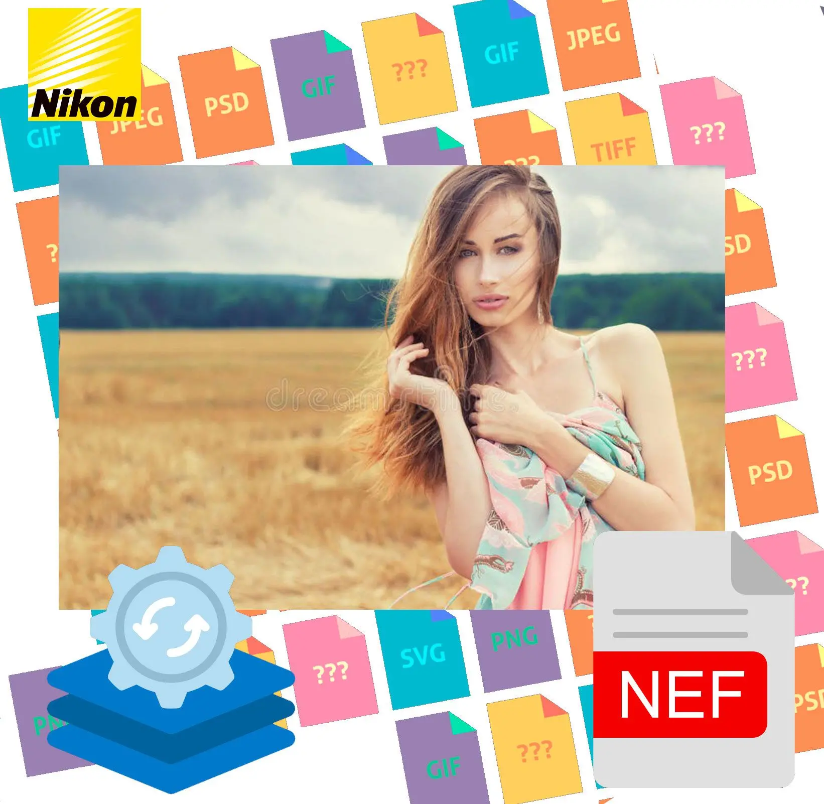 A NEF original next to its converted JPG..