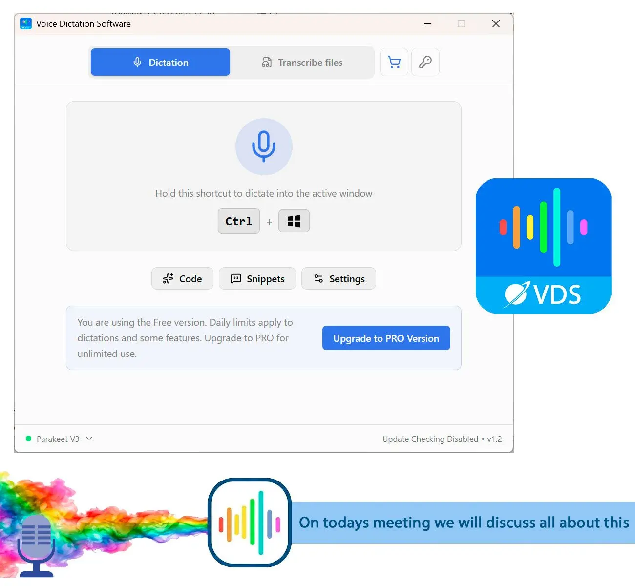  SayOnce voice dictation on Windows..