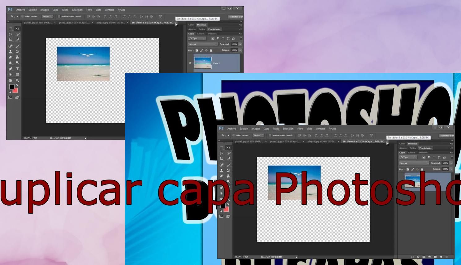 Duplicar capa en Photoshop..