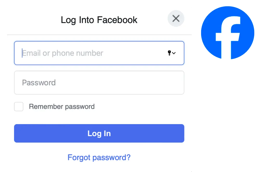 Log In to Facebook.
