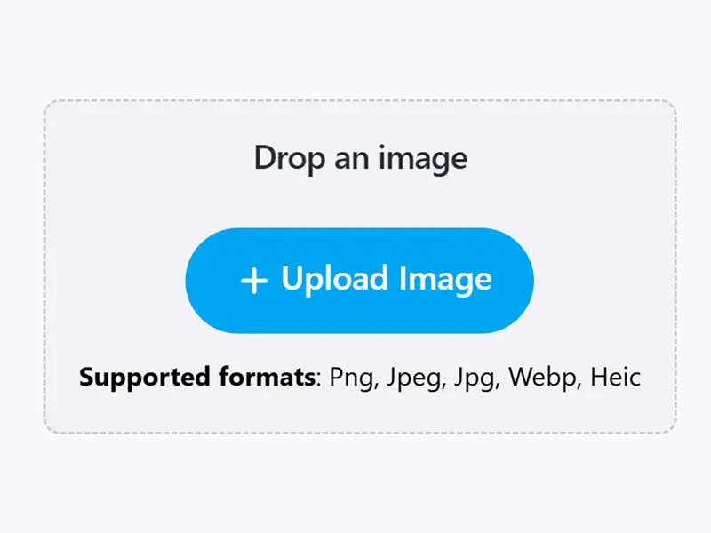 Upload an Image.