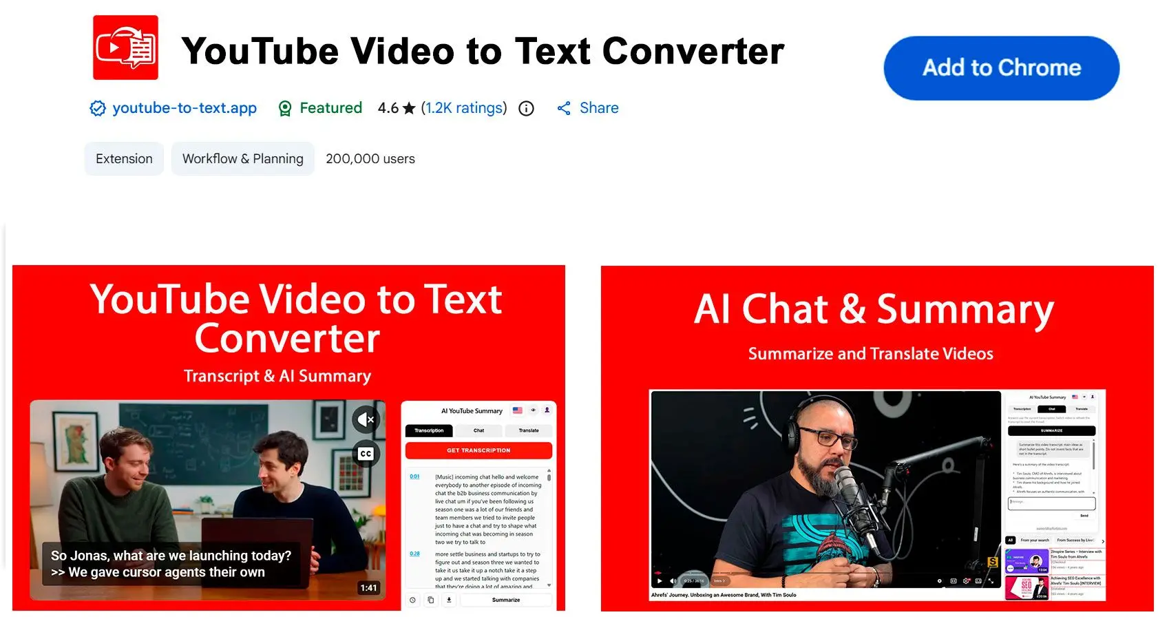 Install the Chrome Extension YouTube Transcript Panel.